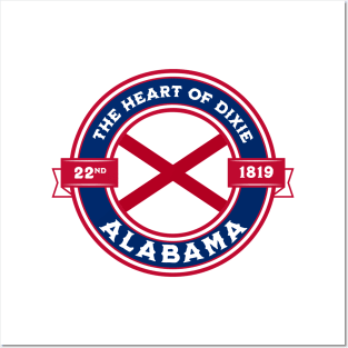 Alabama State Flag Design Posters and Art